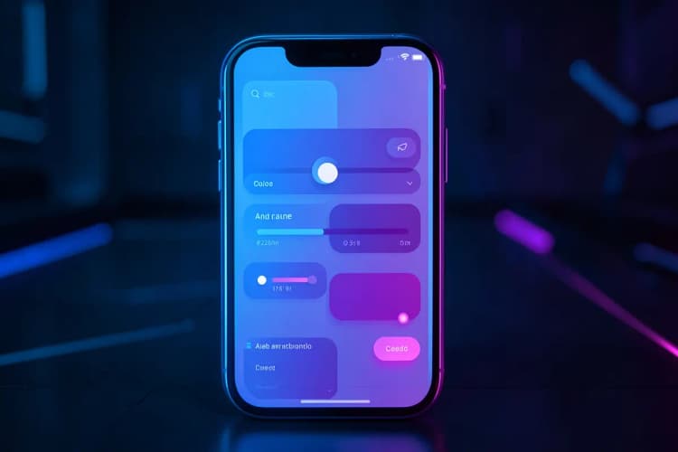 Tela de aplicativo móvel com interface intuitiva para criação de anúncios.